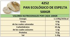 PAN ECOLÓGICO DE ESPELTA 500GR