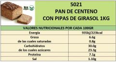 PAN DE CENTENO CON PIPAS DE GIRASOL 1.000G