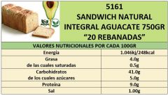 SANDWICH INTEGRAL NATURAL 750GR CORTADO