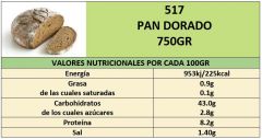 PAN DORADO 8 HARINAS 750GR